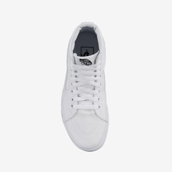 Vans Womens Sk8 Hi Canvas True White - Picture 6 of 7
